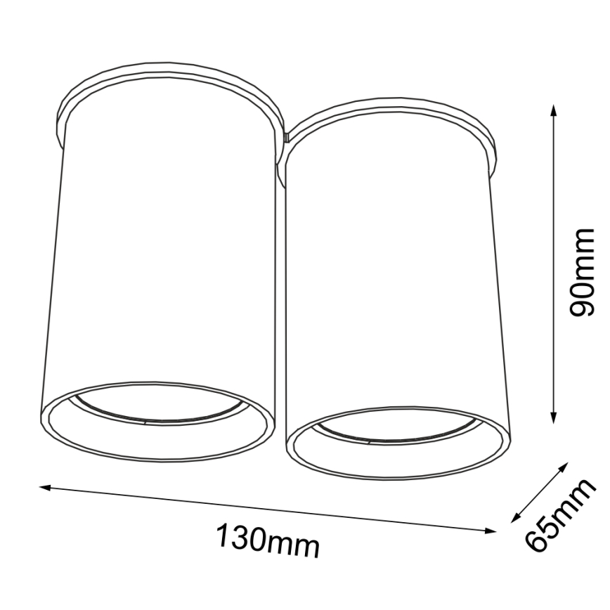 Spot 2xGU10/15W/230V 9 cm alb Shilo
