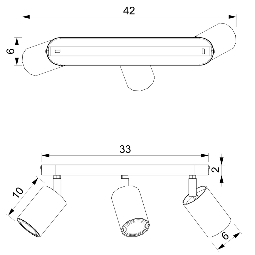 Spot BELLO 3xGU10/8W/230V alb