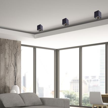 Spot BIMA 1xGU10/25W/230V pătrat negru