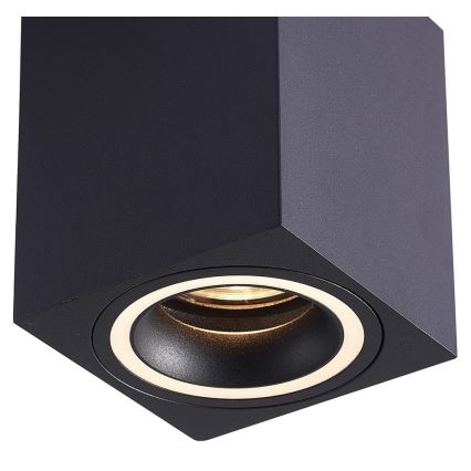 Spot BIMA 1xGU10/25W/230V pătrat negru