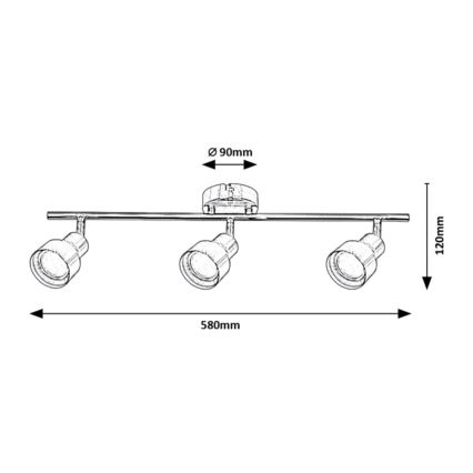 Spot 3xGU10/50W/230V Rabalux