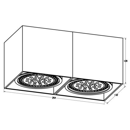 Spot BOX 2 2xGU10-ES111/15W/230V alb Zuma Line