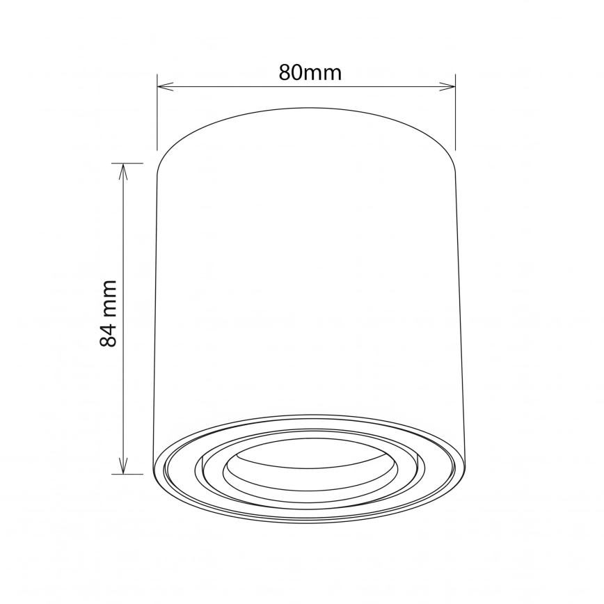 Spot BRILAGI MIA 1xGU10/30W/230V 84x80 mm antracit