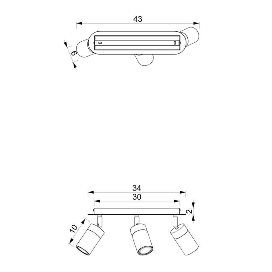 Spot Brilagi POKER 3xGU10/25W/230V verde/auriu