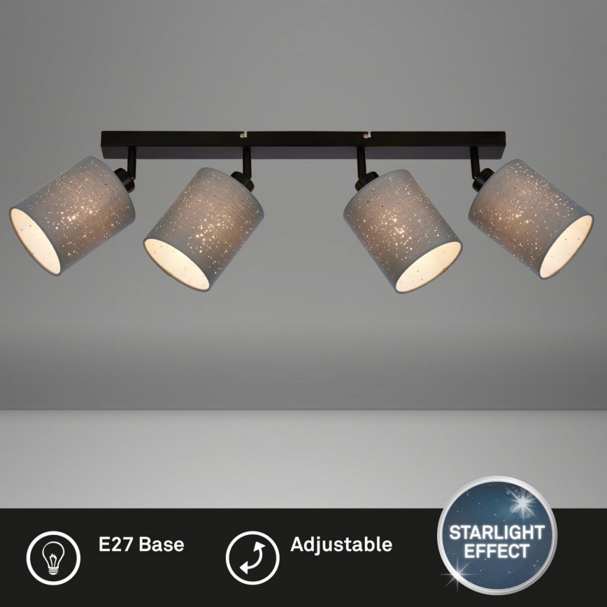 Spot Briloner 2078-044 SPOTLIGHT 4xE27/25W/230V gri