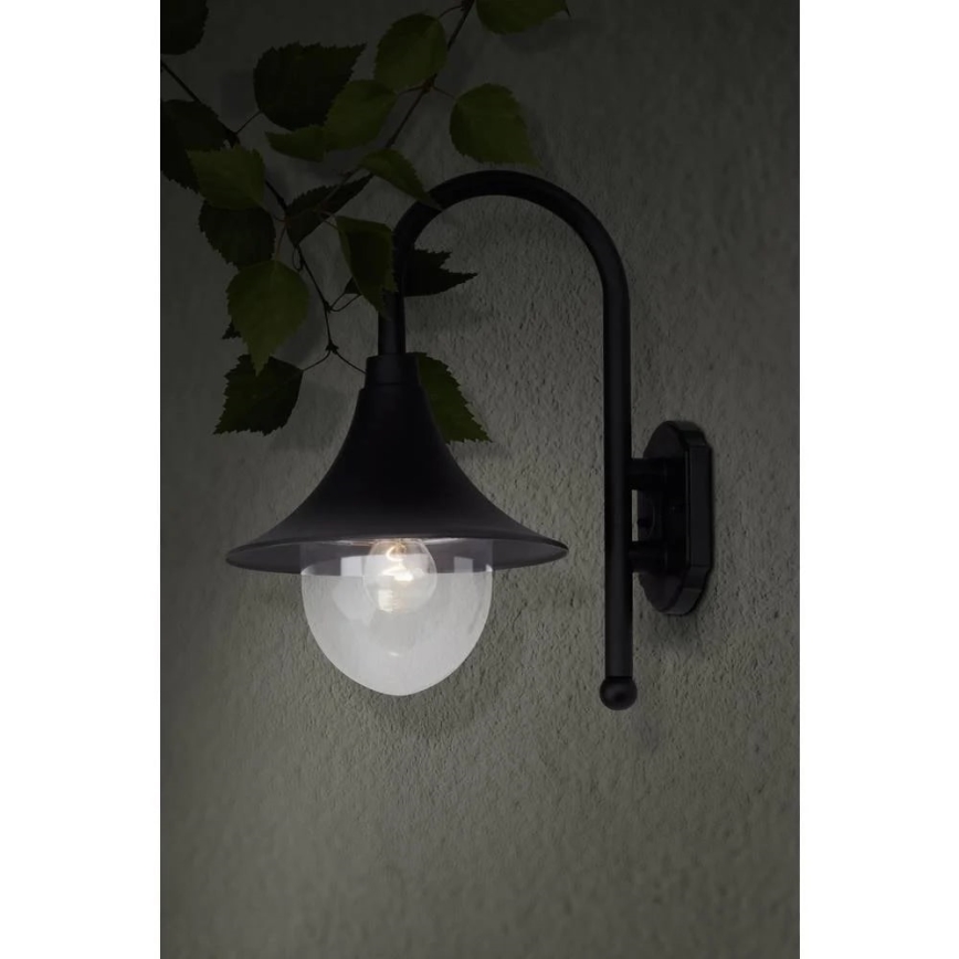 Lampă de perete de exterior Brilliant BERNA 1xE27/60W/230V IP44 negru
