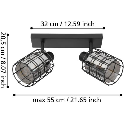 Spot 2xE27/40W/230V Eglo