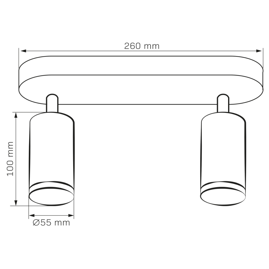 Spot LED RGBW dimmabil pentru baie TURYN 2xGU10/4,8W/230V 3000K IP44 negru + telecomandă