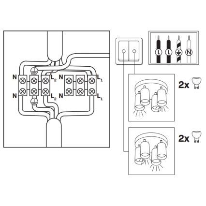 Spot LED RGBW reglabil pentru baie TURYN 4xGU10/6,5W/230V 2700-6500K Wi-Fi IP44 negru