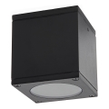 Spot de exterior 1xGU10/35W/230V IP54 negru pătrat