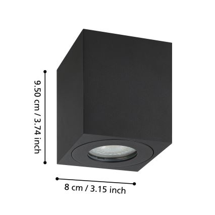 Spot de exterior Eglo 1xGU10/5W/230V 8x8cm IP44