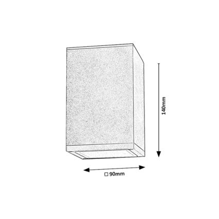 Spot de exterior 1xGU10/35W/230V pătrat IP54 Rabalux