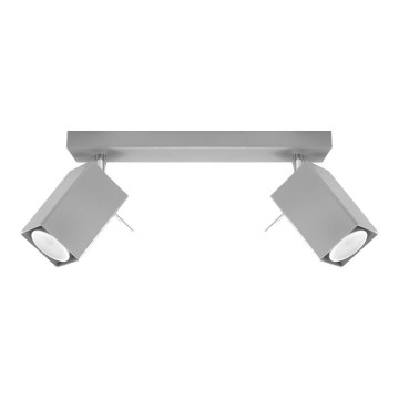 Spot de iluminat MERIDA 2xGU10/40W/230V gri