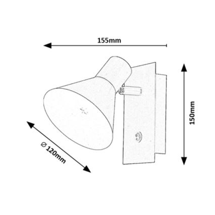 Spot de perete 1xE14/40W/230V Rabalux