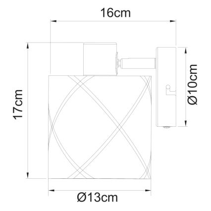 Spot de perete 1xE27/25W/230V Globo