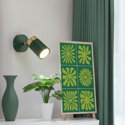 Spot de perete Brilagi POKER 1xGU10/25W/230V verde/auriu