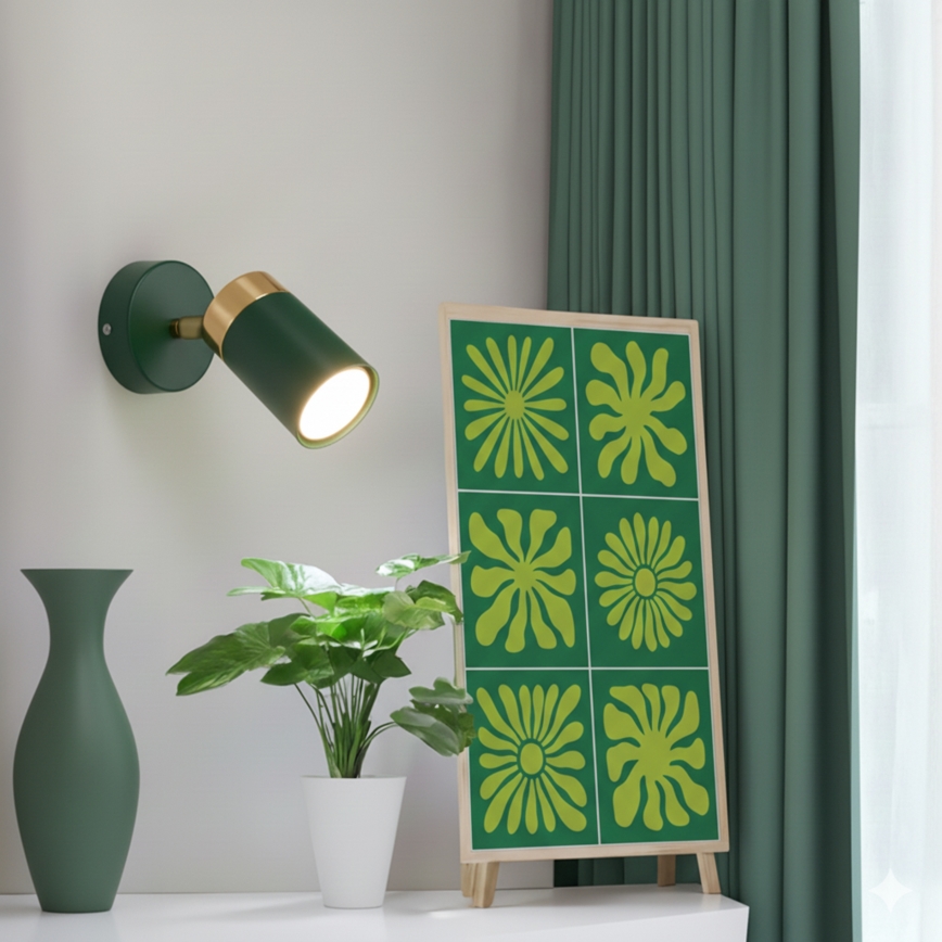 Spot de perete Brilagi POKER 1xGU10/25W/230V verde/auriu