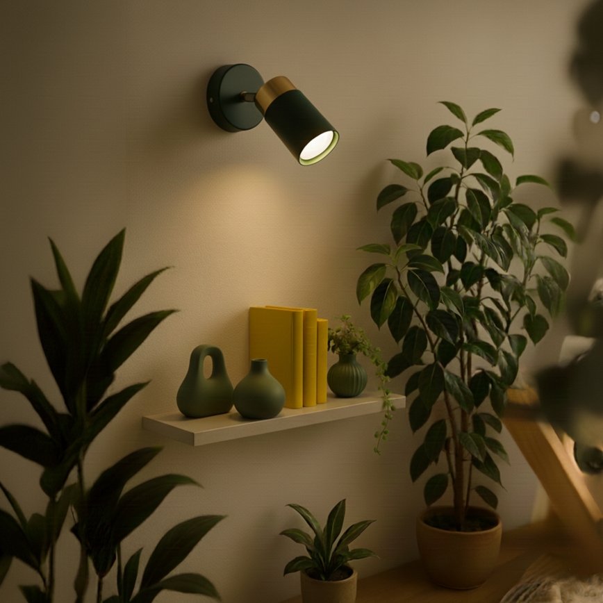 Spot de perete Brilagi POKER 1xGU10/25W/230V verde/auriu