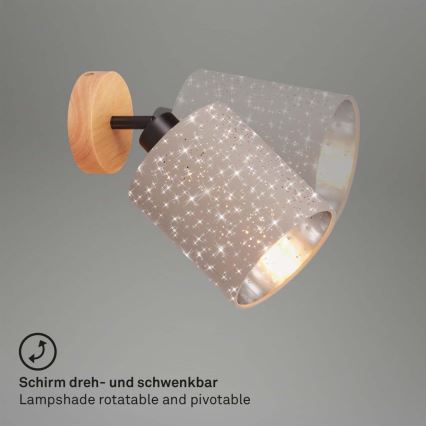 Spot de perete Briloner 2078-011 SPOTLIGHT 1xE27/25W/230V bej