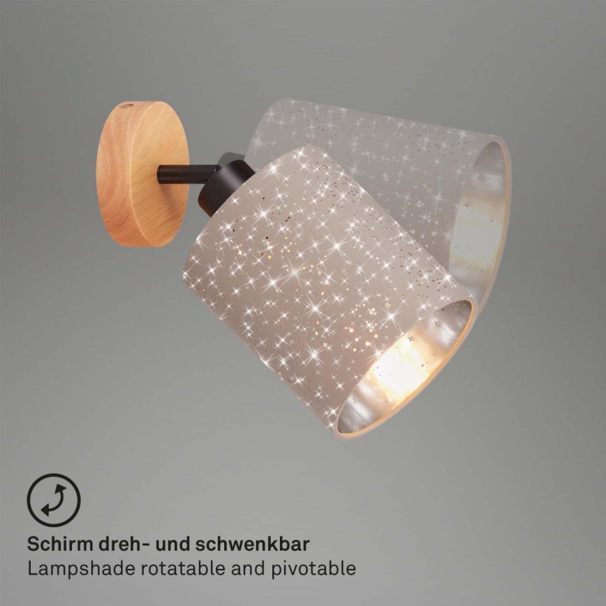 Spot de perete Briloner 2078-011 SPOTLIGHT 1xE27/25W/230V bej