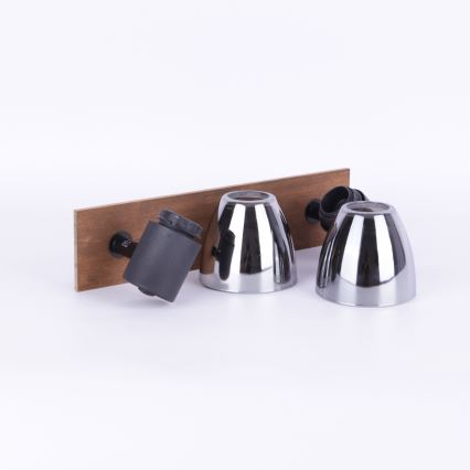 Spot de perete 2xE14/40W/230V negru/lemn Globo