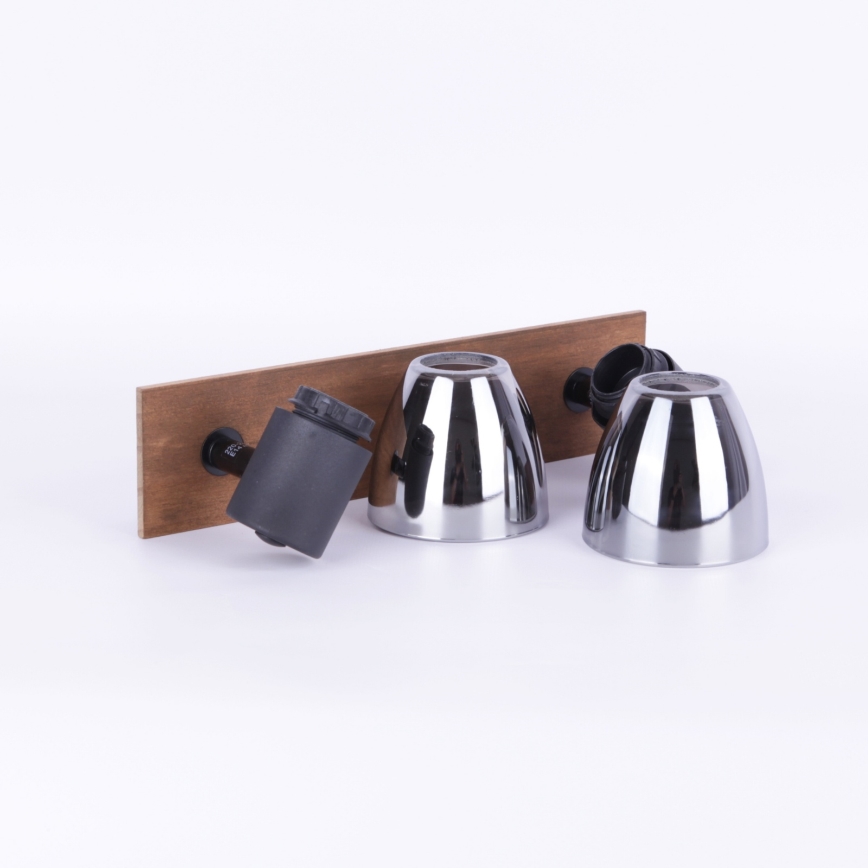 Spot de perete 2xE14/40W/230V negru/lemn Globo