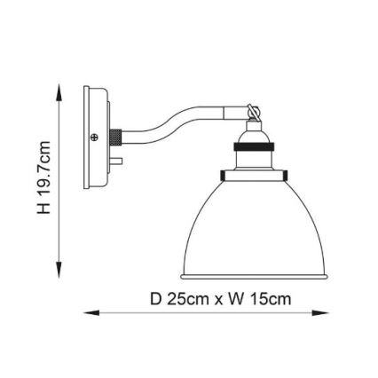 Spot de perete Endon 76330 FRANKLIN 1xE14/40W/230V alamă/taupe