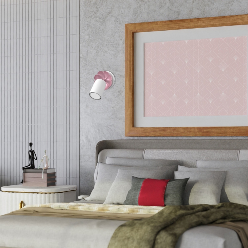 Spot de perete FLOWER 1xGU10/8W/230V alb