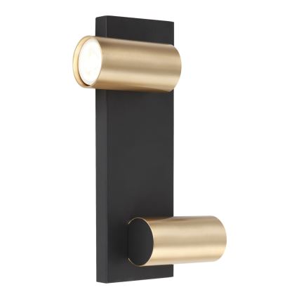 Spot de perete GENESIS 2xGU10/8W/230V negru