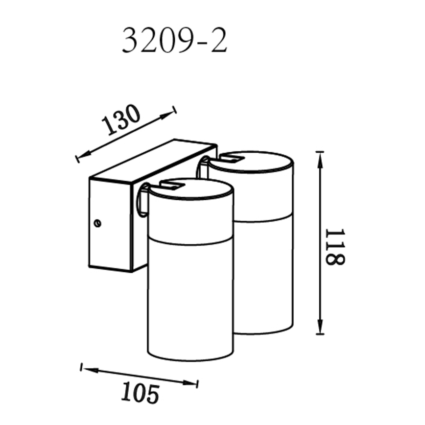 Spot de perete Globo 2xGU10/35W/230V