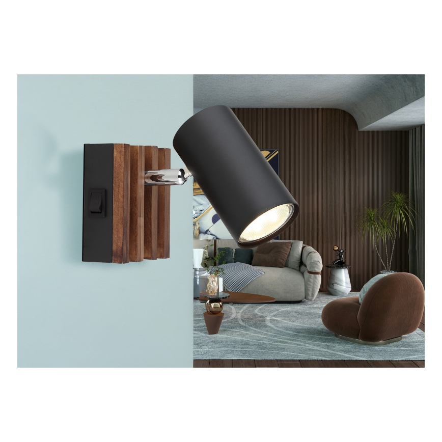 Spot de perete Globo 1xGU10/25W/230V negru