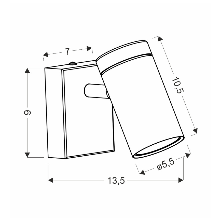Spot de perete LAGOS 1xGU10/15W/230V negru/maro