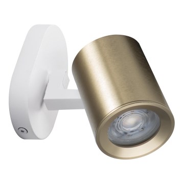 Spot de perete LAURIN 1xGU10/10W/230V alamă/alb