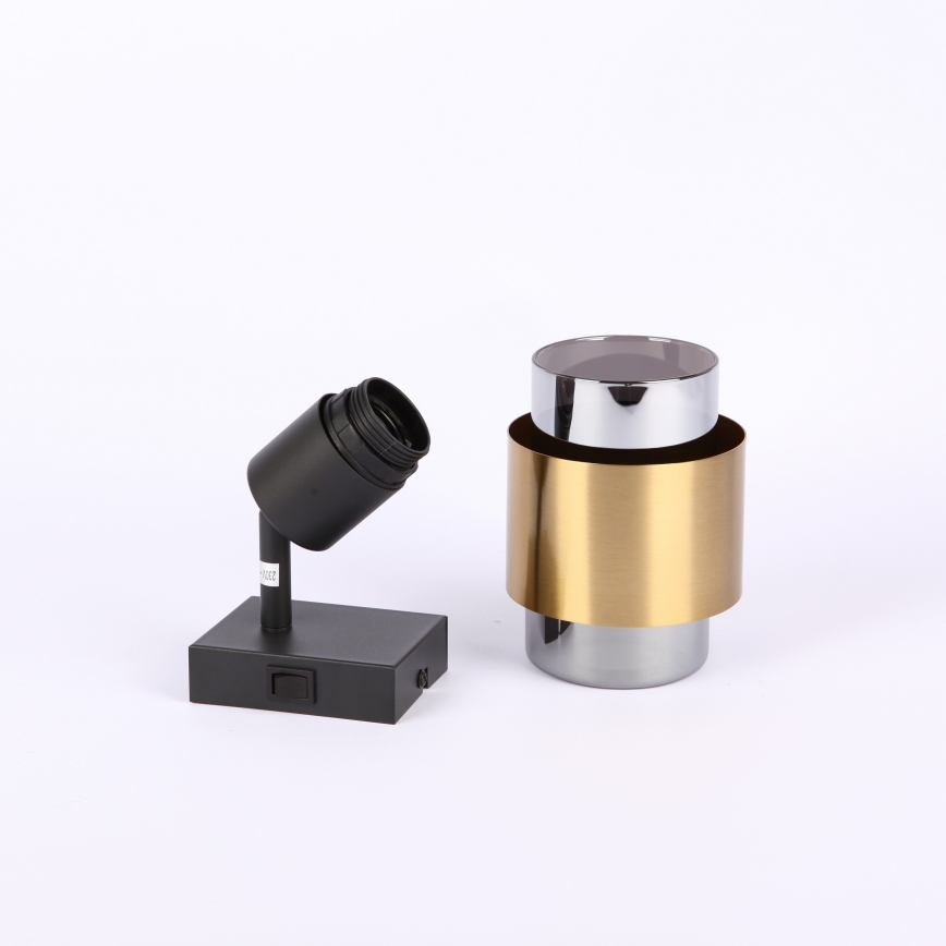 Spot de perete 1xE27/40W/230V negru/alamă Globo