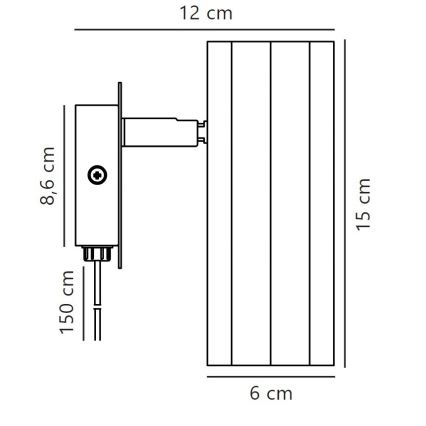 Spot de perete Nordlux ALANIS 1xGU10/15W/230V negru