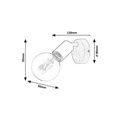 Spot de perete 1xE27/40W/230V Rabalux