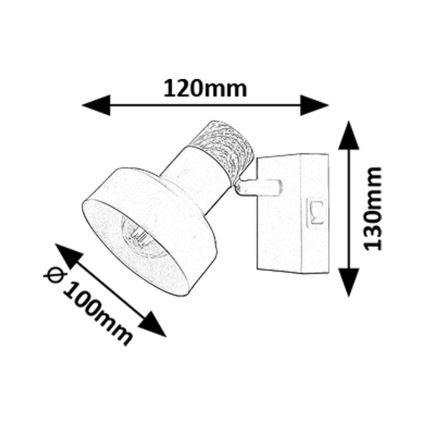 Spot de perete Rabalux 1xE14/15W/230V