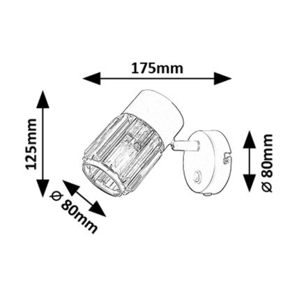 Spot de perete Rabalux 1xE14/15W/230V