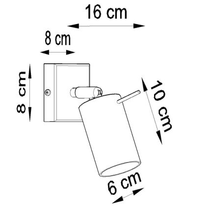 Spot de perete RING 1xGU10/40W/230V