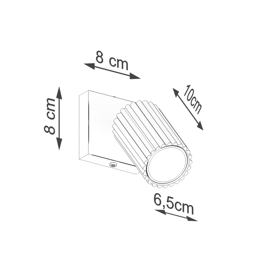 Spot de perete KARBON 1xGU10/10W/230V negru