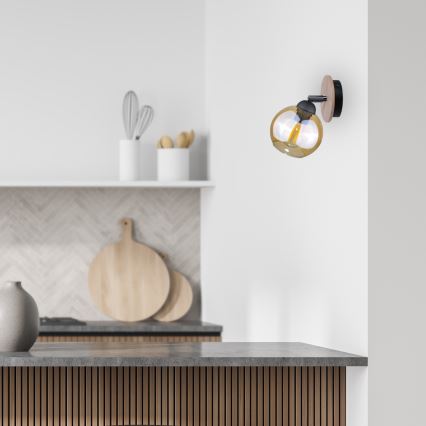 Spot de perete THEA WOOD 1xE27/60W/230V