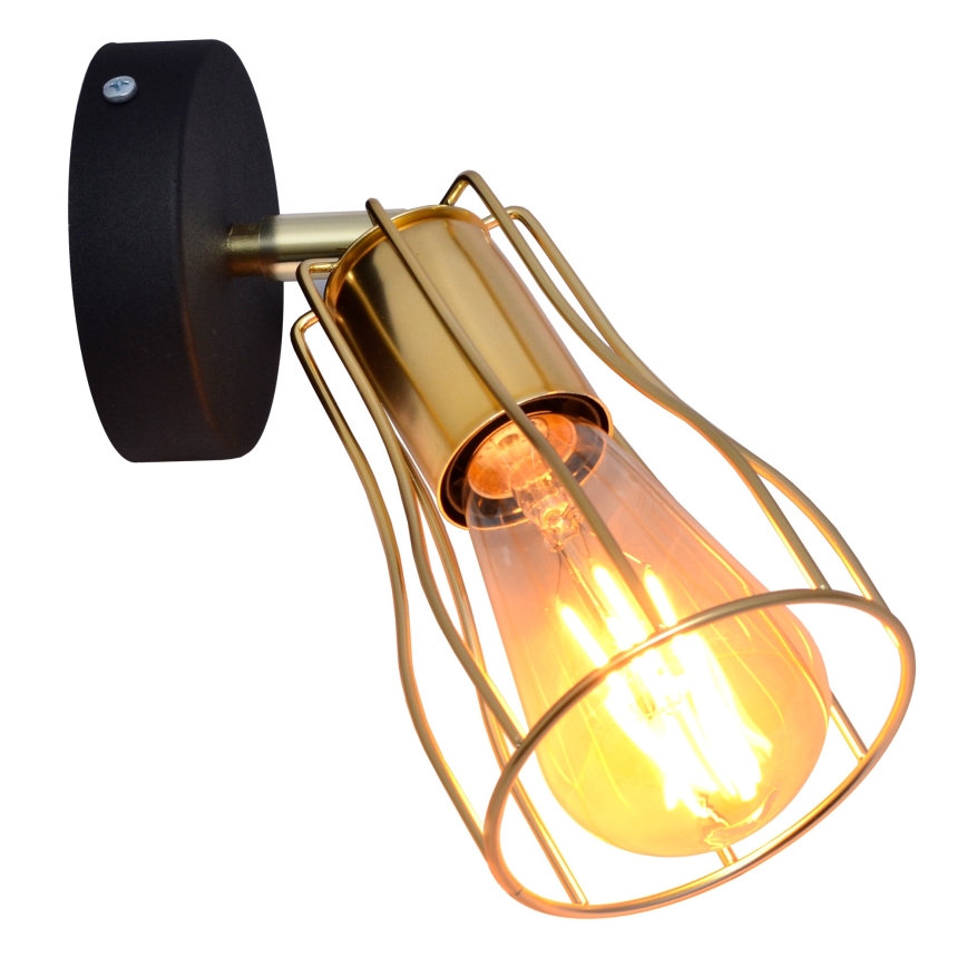 Spot de perete TUBE 1xE27/15W/230V auriu/negru