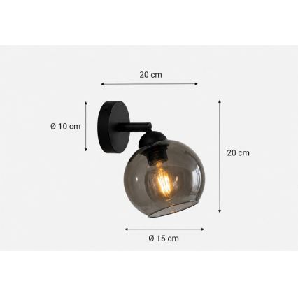 Spot de perete UNO 1xE27/60W/230V negru