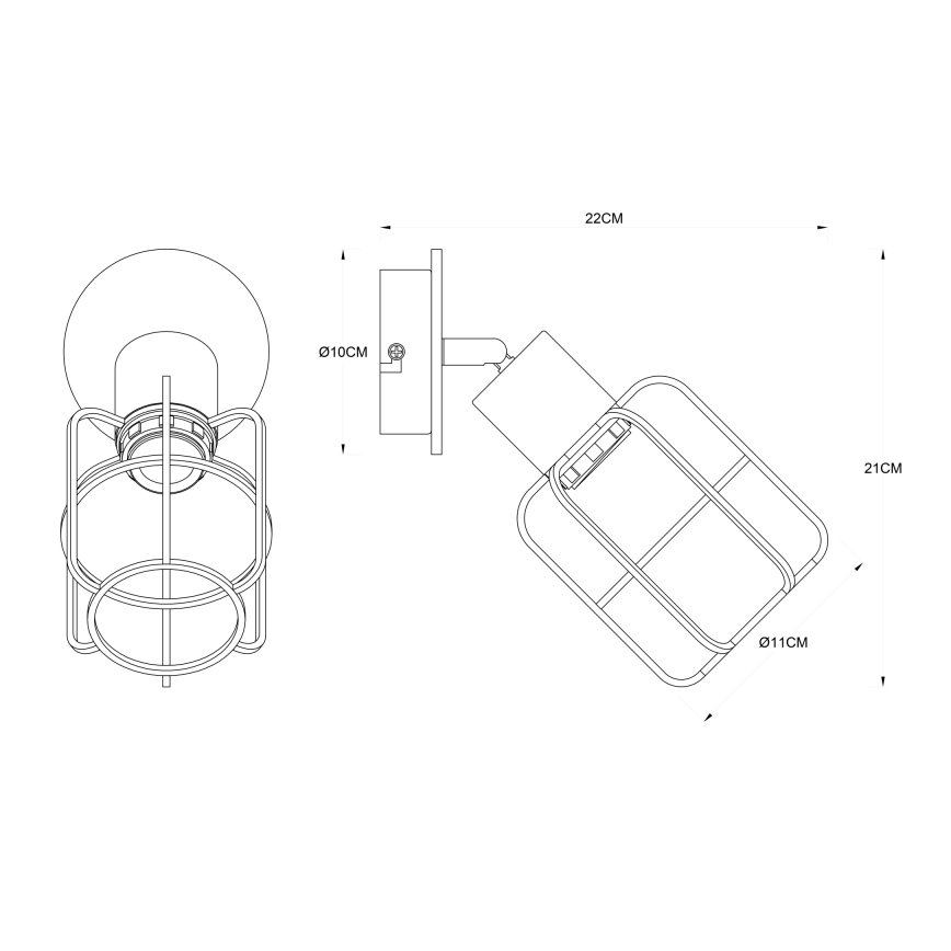 Spot de perete 1xE27/60W/230V Globo
