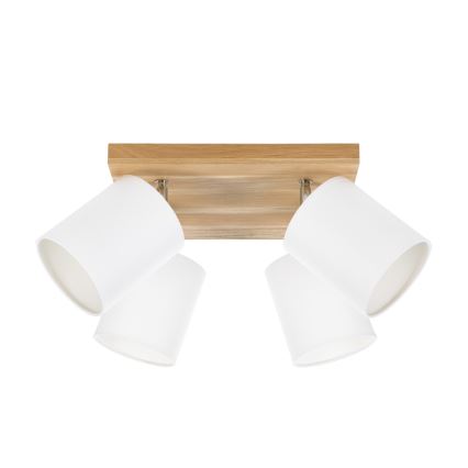 Spot de tavan APRILLIA 4xE27/25W/230V stejar/alb