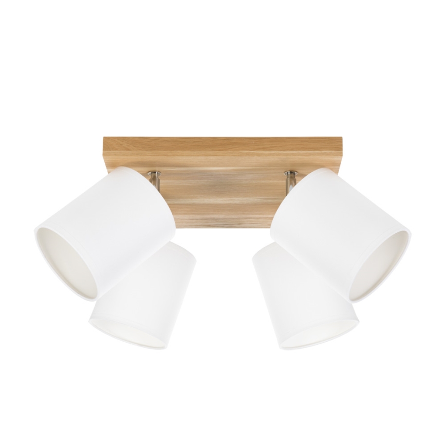 Spot de tavan APRILLIA 4xE27/25W/230V stejar/alb