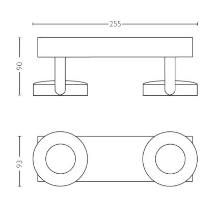 Philips 53172/31/P0 - lumina reglabila Lampa spot MYLIVING CLOCKWORK 2xLED/4,5W