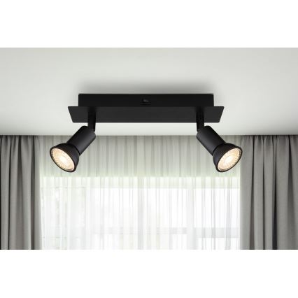 Spot 2xGU10/35W/230V negru Globo