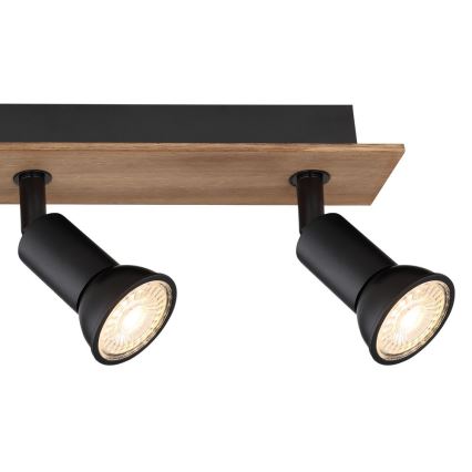 Spot 4xGU10/35W/230V lemn/metal Globo