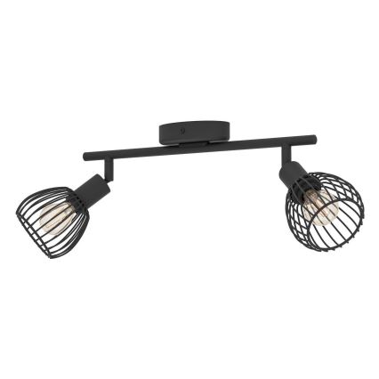 Spot Eglo 2xE14/40W/230V negru